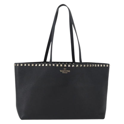 Valentino Garavani Rockstud Shopper Tote Leather, BLACK, LEATHER, Tote bag