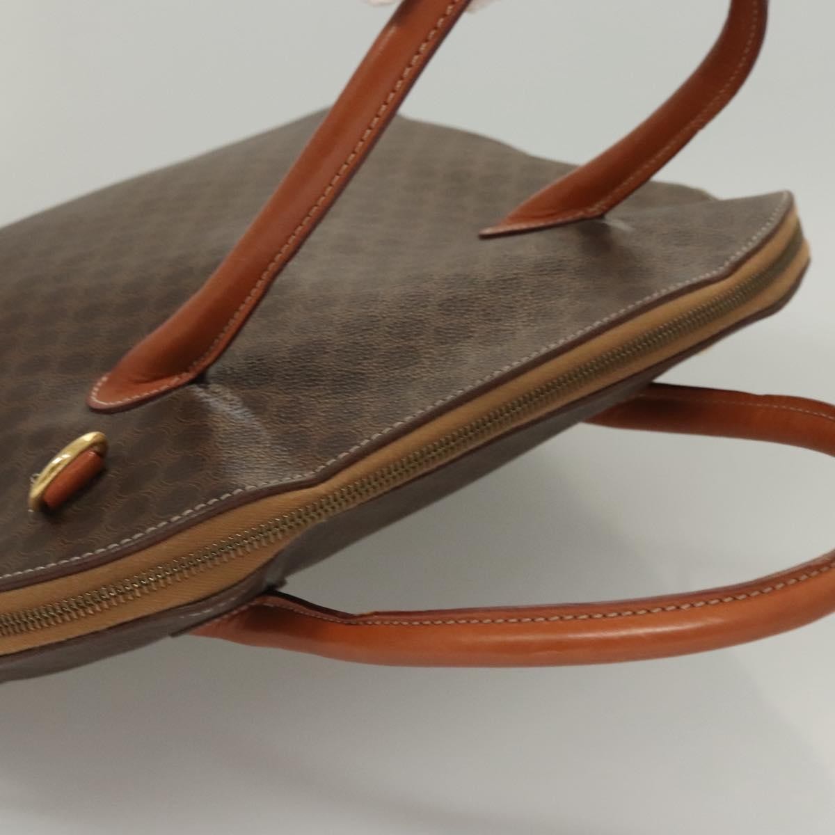 Celine Macadam Handbag Macadam with leather, Brown, Canvas, Handbag