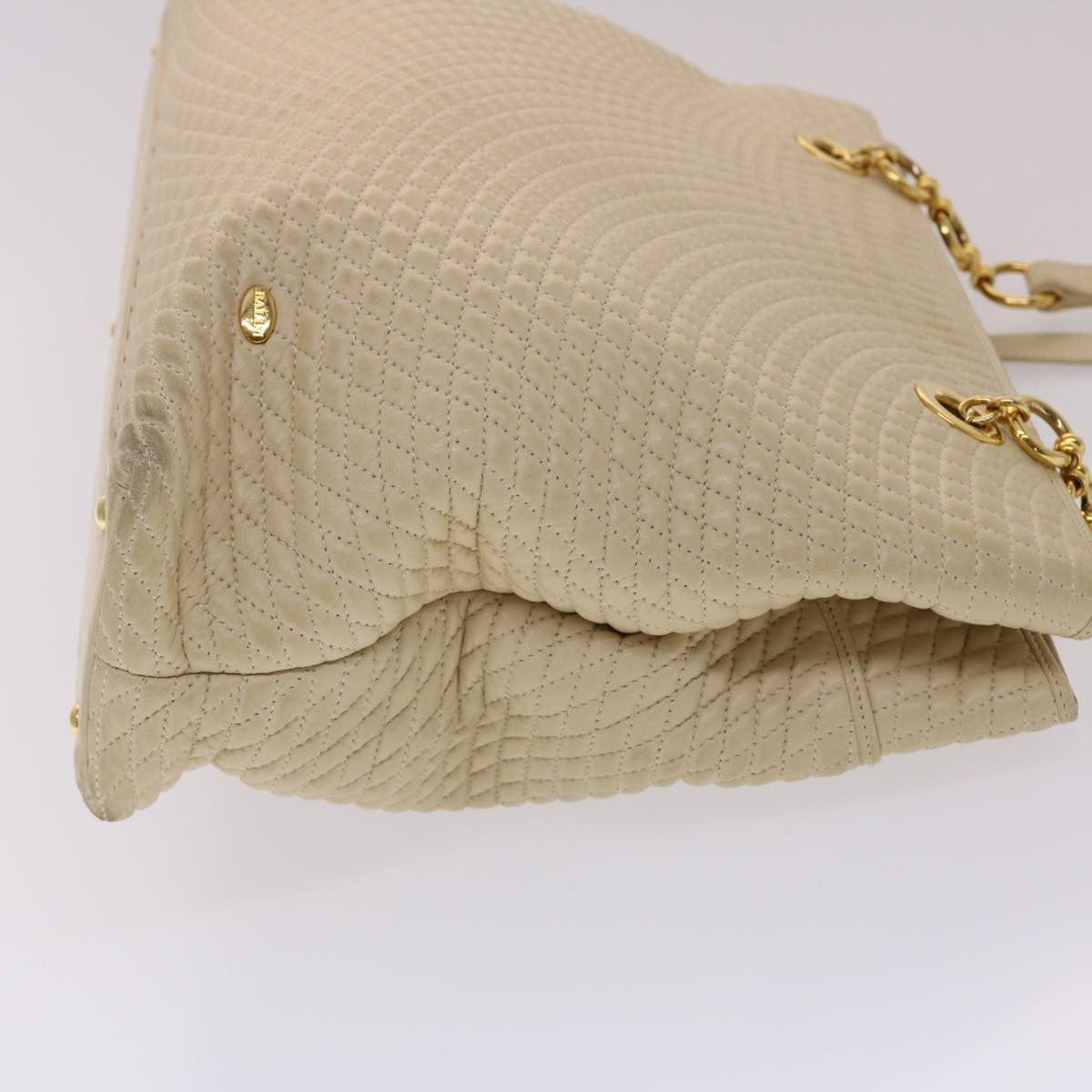 Bally Vintage Shoulder Bag Leather, BEIGE, LEATHER, Shoulder bag