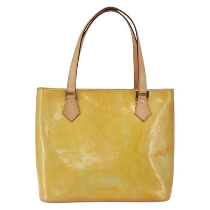 Louis Vuitton Houston Handbag Monogram Vernis, YELLOW, PATENT_LEATHER, Tote bag