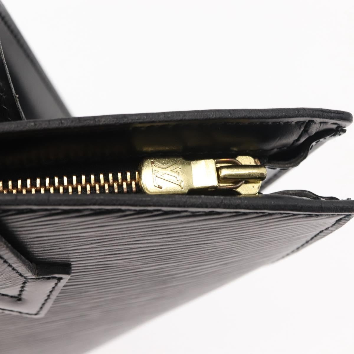 Louis Vuitton Saint Jacques Handbag Epi Leather, BLACK, LEATHER, Shoulder bag