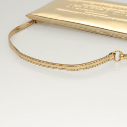 Louis Vuitton Pochette Plate Monogram mirror, GOLD, CANVAS, Clutche & pouche