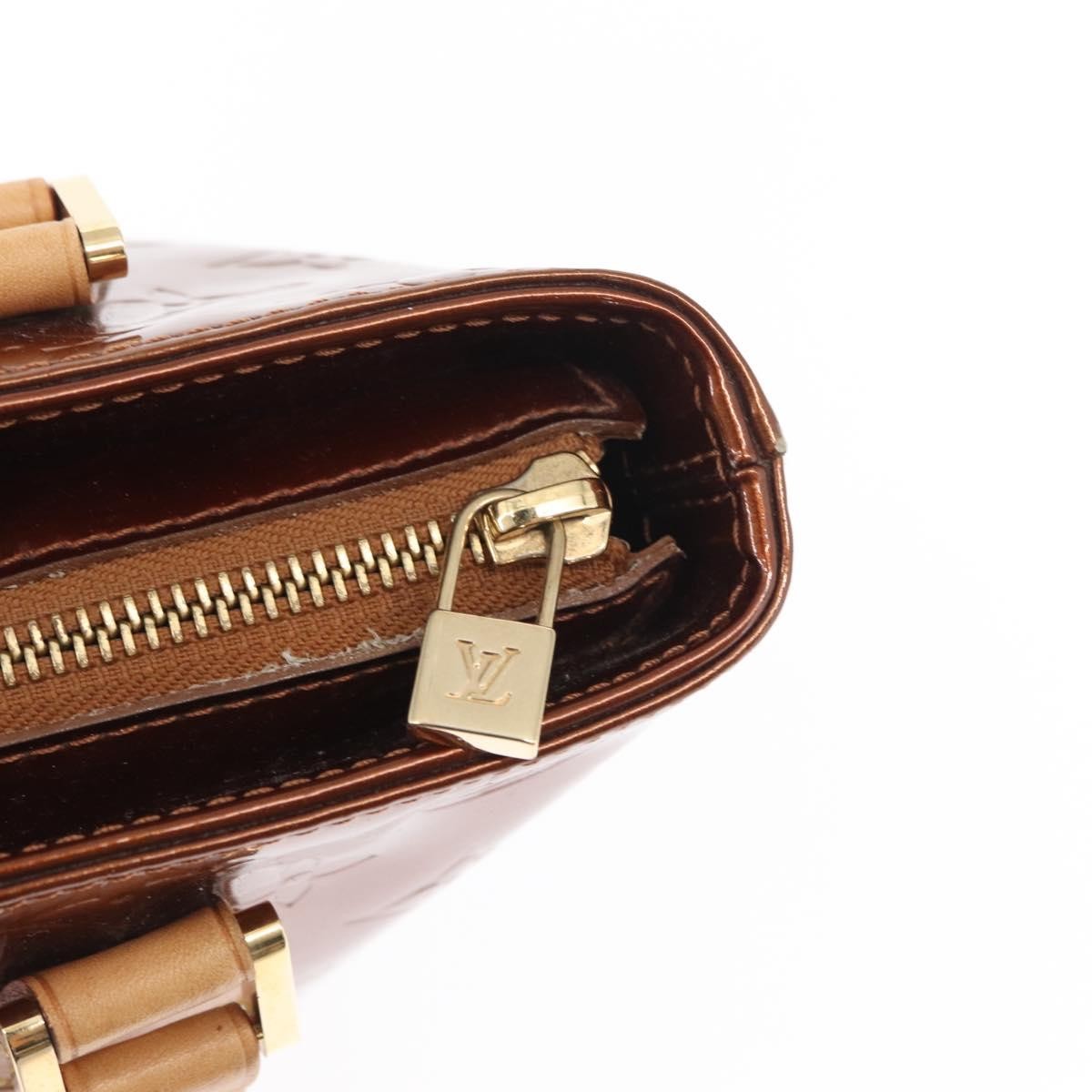 Louis Vuitton Houston Handbag Monogram Vernis, BROWN, PATENT_LEATHER, Handbag