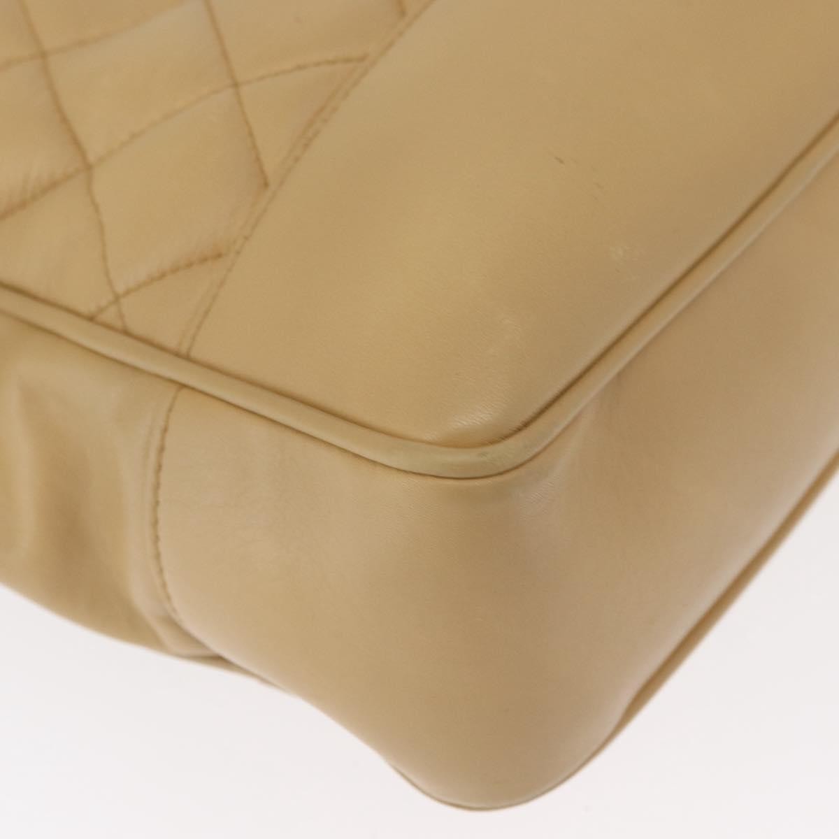 Chanel Expandable Zip Around Tote Quilted Leather, BEIGE, LEATHER, Shoulder bag