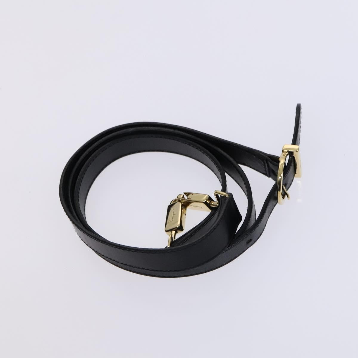 Salvatore Ferragamo Gancini Convertible Top Handle Bag Leather, BLACK, LEATHER, Handbag