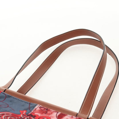 Loewe Paula's Ibiza Cushion Tote Printed Canvas, RED, CANVAS, Tote bag