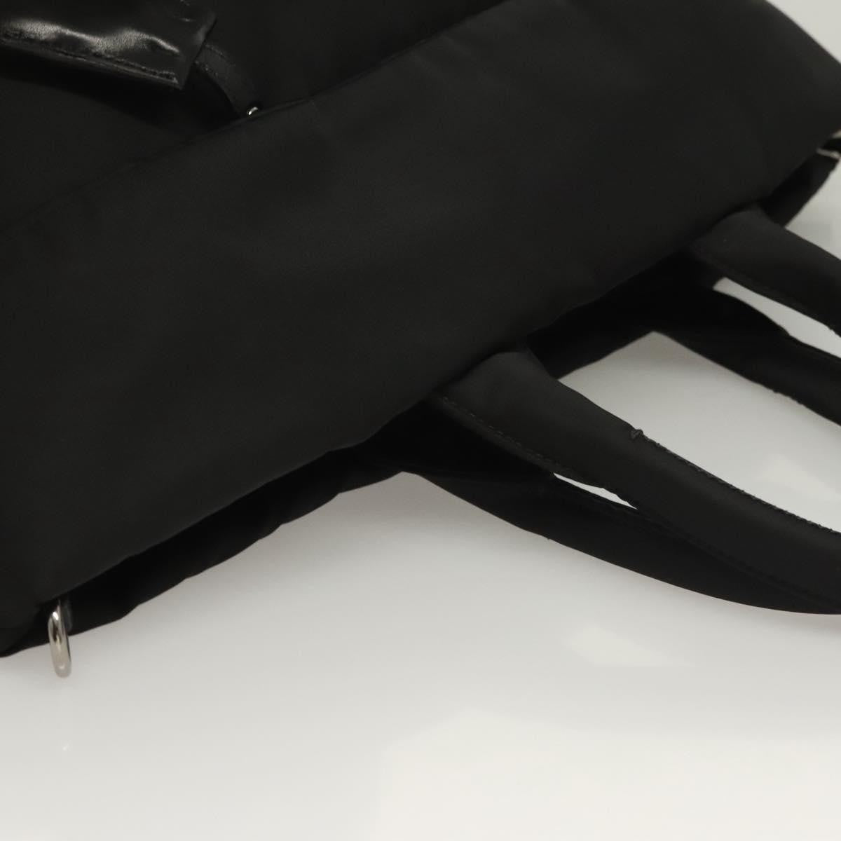 Prada Convertible Double Tote Tessuto, BLACK, NYLON, Handbag