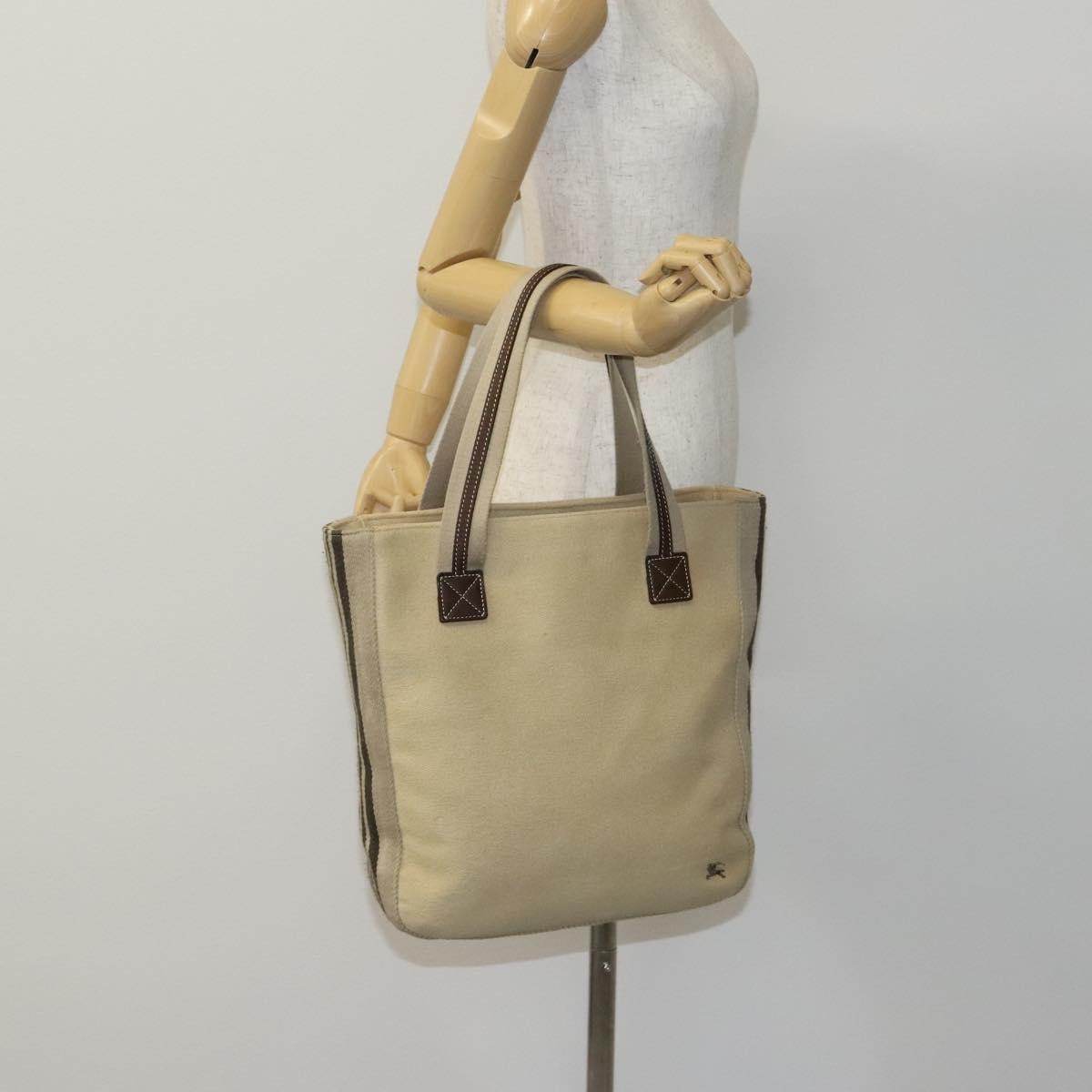 Burberry Blue Label Tote Bag Canvas, BEIGE, CANVAS, Tote bag