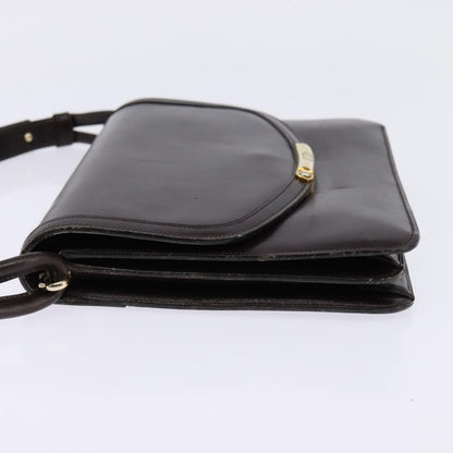 Christian Dior Flap Shoulder Bag Leather, BROWN, LEATHER, Shoulder bag