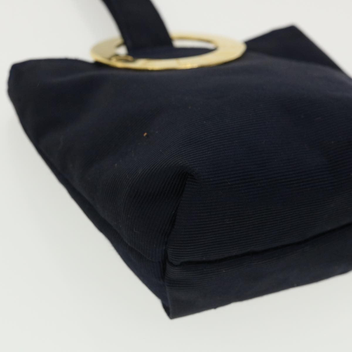 Celine Circle Logo Pouch Nylon, NAVY, CANVAS, Clutche & pouche