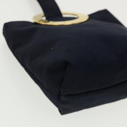 Celine Circle Logo Pouch Nylon, NAVY, CANVAS, Clutche & pouche