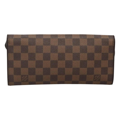 Louis Vuitton Twin Handbag Damier, BROWN, CANVAS, Handbag