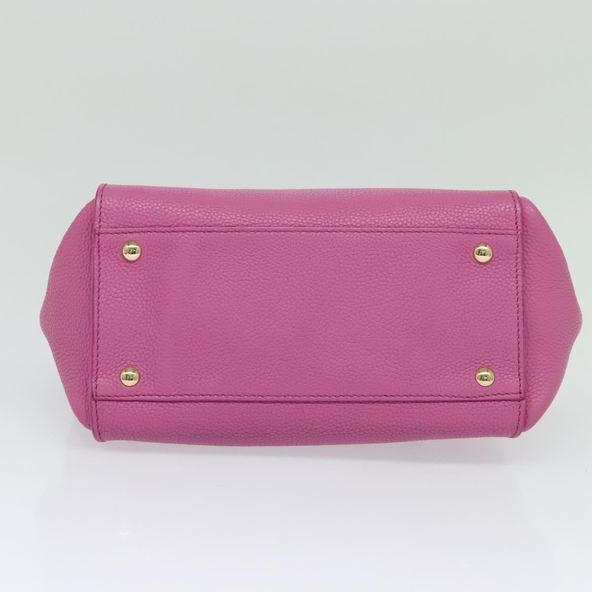 Salvatore Ferragamo Sofia Satchel Leather, PINK, LEATHER, Handbag