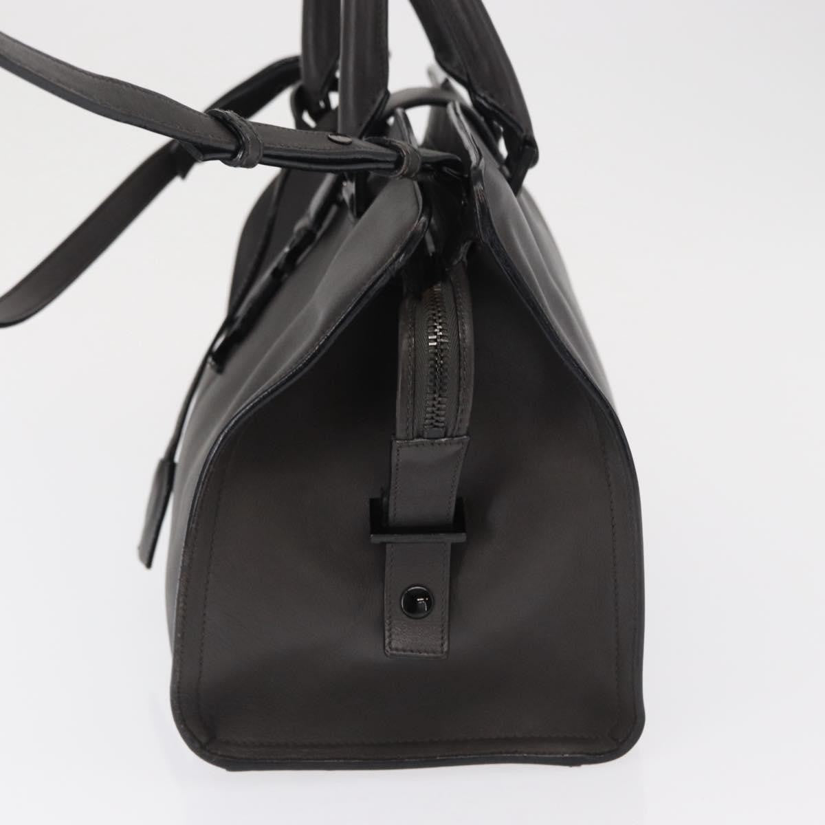 Saint Laurent Monogram Cabas Leather, GRAY, LEATHER, Tote bag
