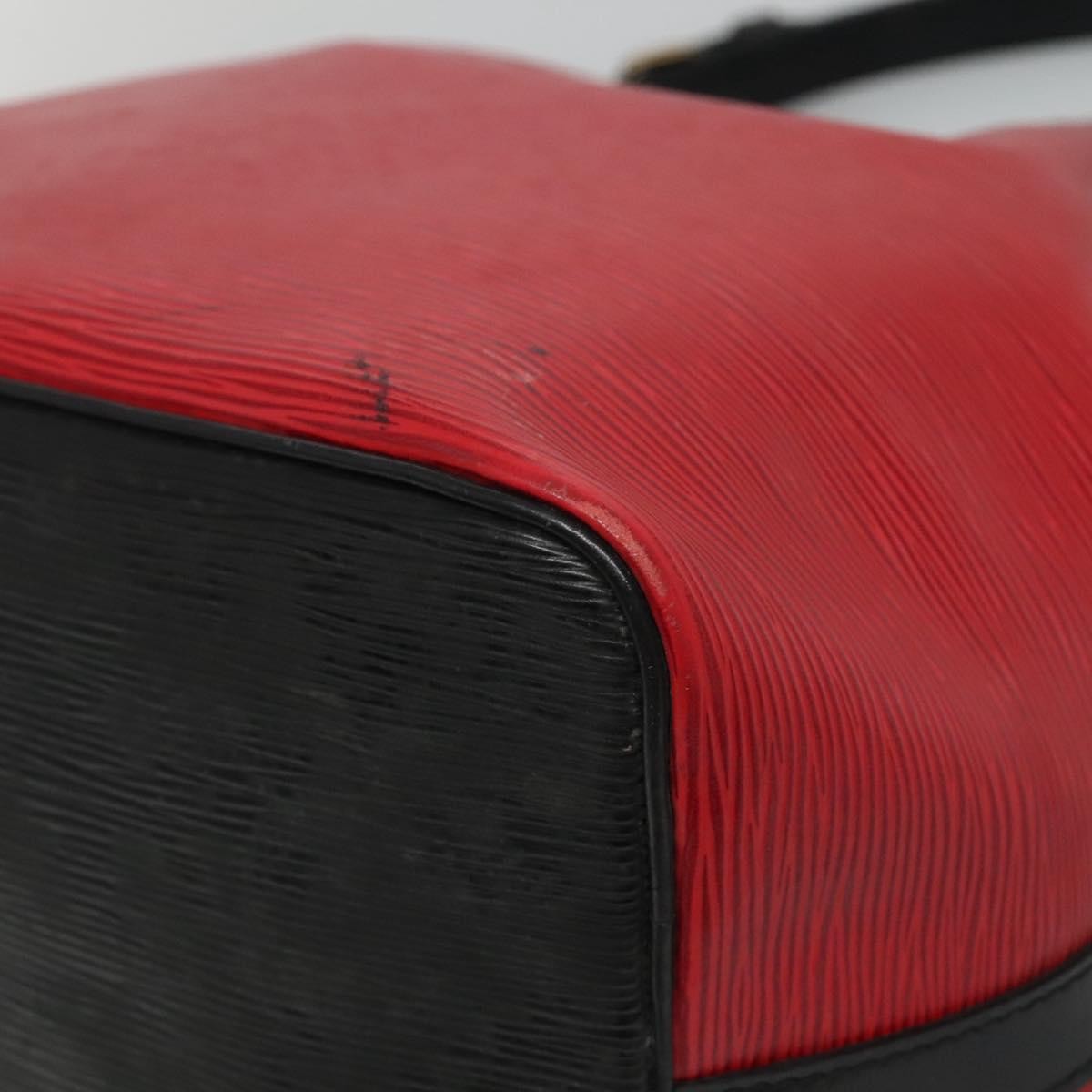 Louis Vuitton Petit Noe Handbag Two Tone Epi Leather, RED, LEATHER, Handbag