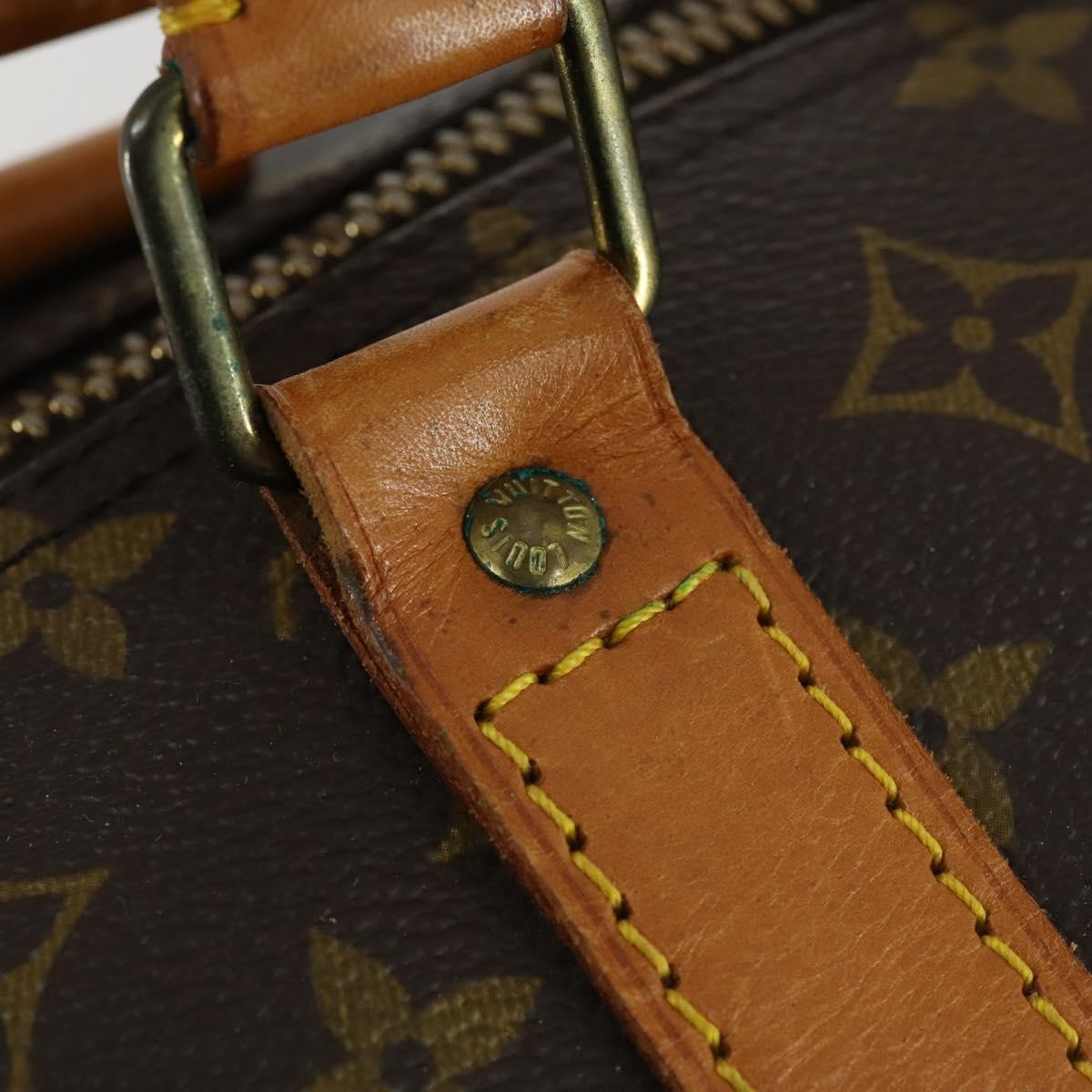 Louis Vuitton Keepall Bag Monogram Canvas, BROWN, CANVAS, Travel bag