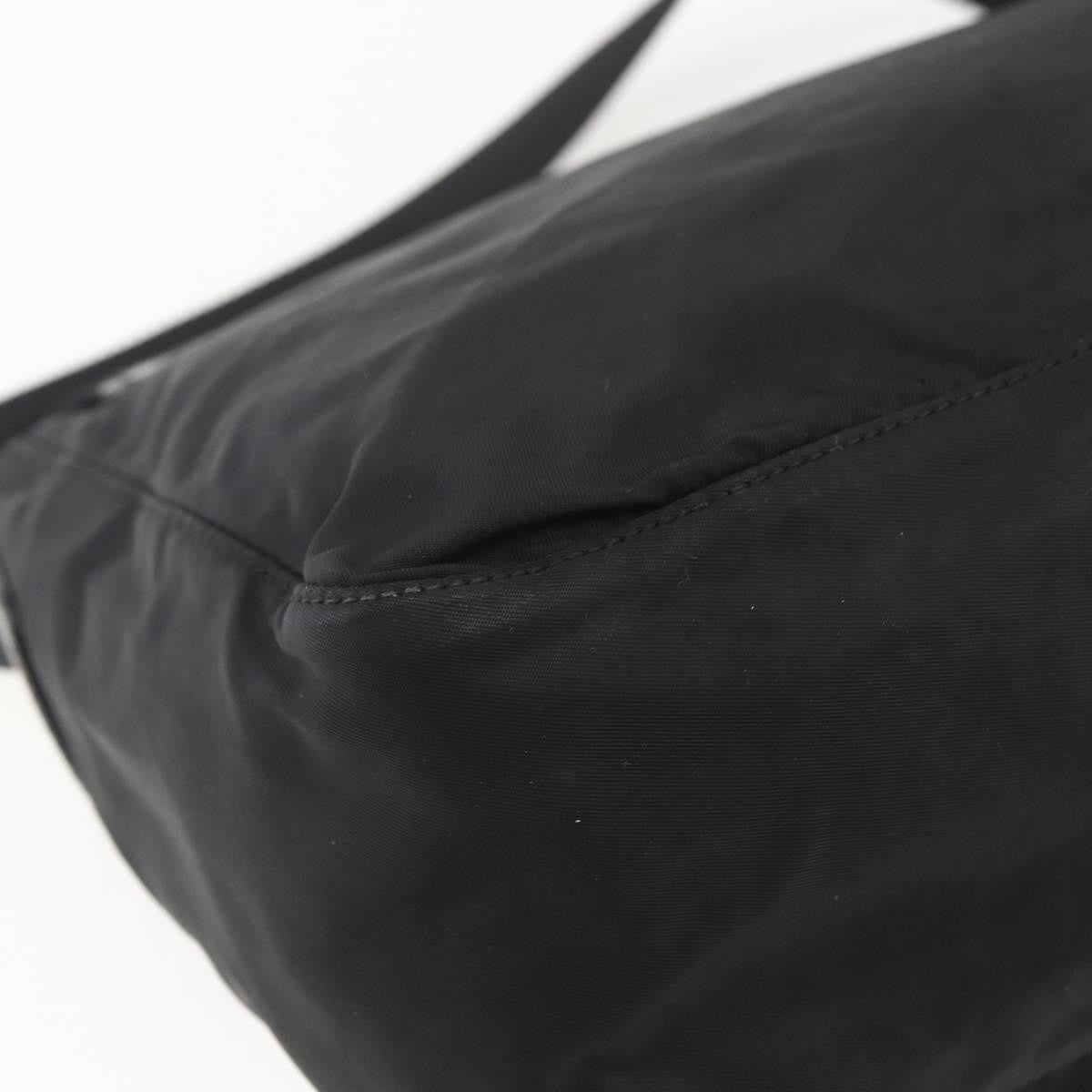 Prada Buckle Messenger Bag Tessuto, BLACK, NYLON, Shoulder bag