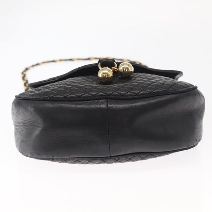 Bally Vintage Shoulder Bag Leather, BLACK, LEATHER, Shoulder bag