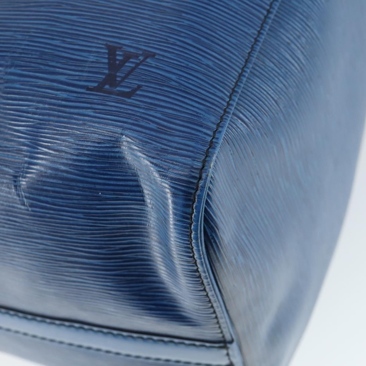 Louis Vuitton Keepall Bag Epi Leather, BLUE, LEATHER, Travel bag