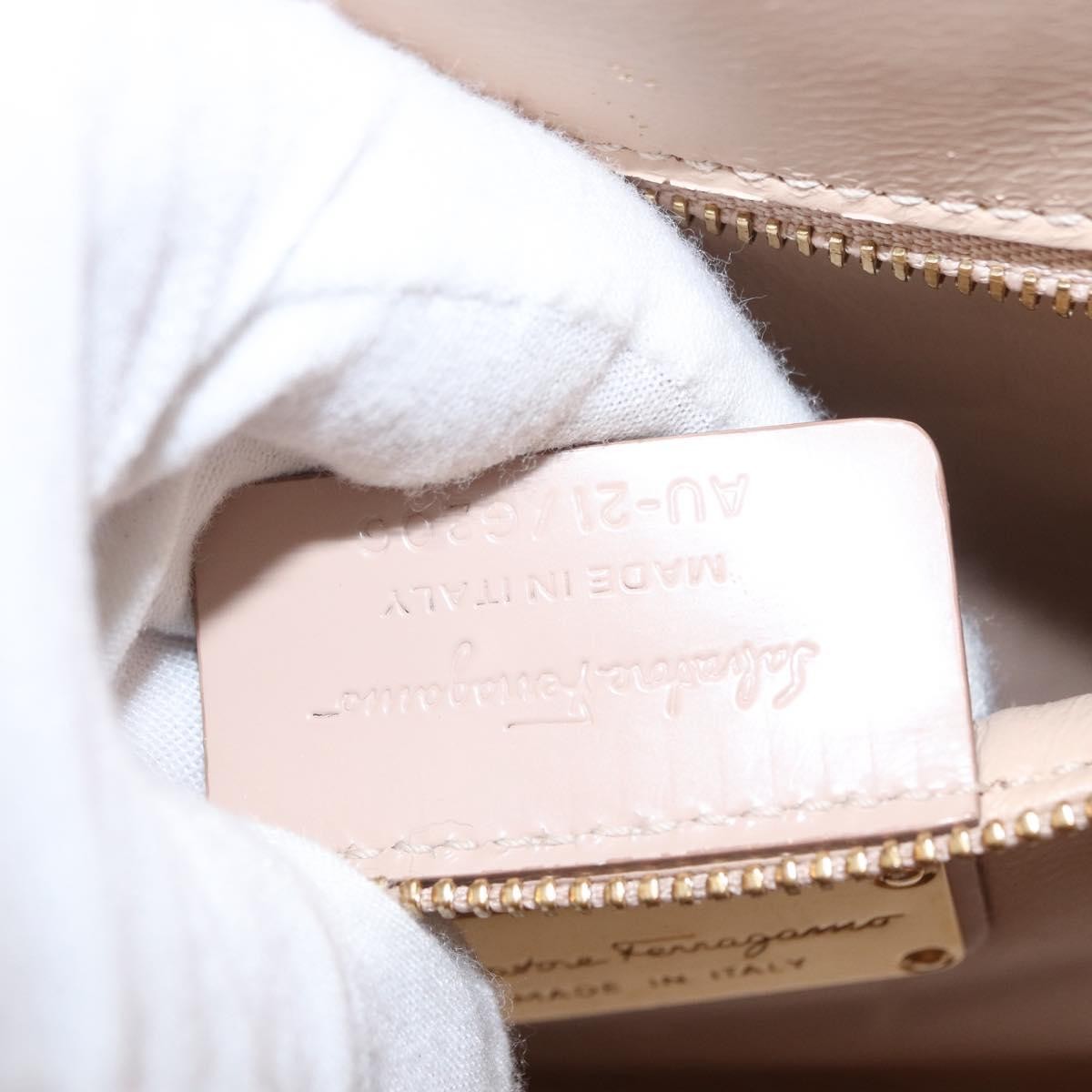 Salvatore Ferragamo Vala Handbag Leather, BEIGE, LEATHER, Handbag