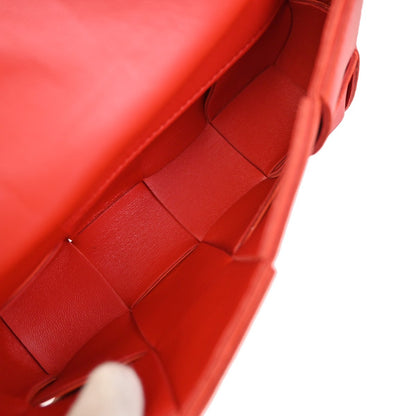 Bottega Veneta Cassette Belt Bag Maxi Intrecciato Leather, Red, Leather, Clutch