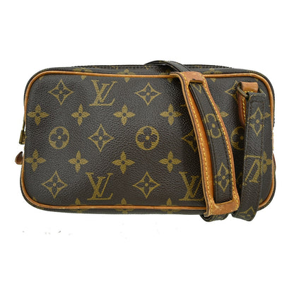 Louis Vuitton Pochette Marly Bandouliere Bag Monogram Canvas, BROWN, CANVAS, Shoulder bag