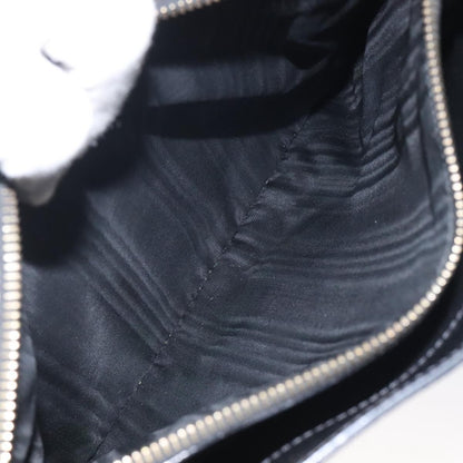 Celine Vintage Macadam Shoulder Bag Canvas and Leather, Black, Canvas, Shoulder Bag