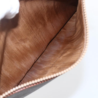 Celine Macadam Pochette Canvas and Leather, BROWN, CANVAS, Clutche & pouche