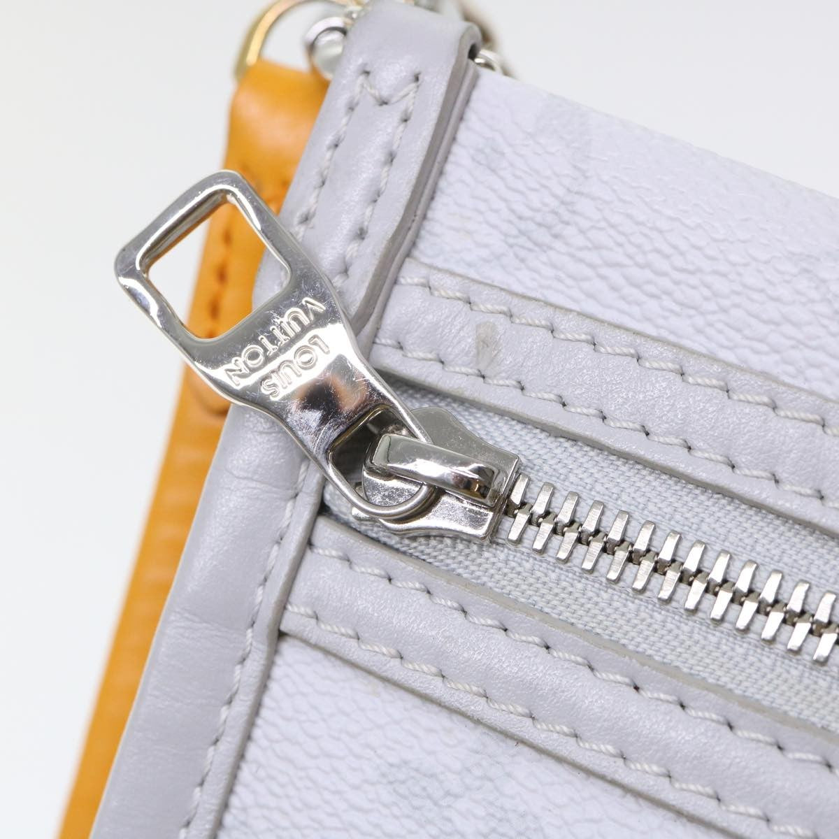 Louis Vuitton Double Flat Messenger Bag Limited Edition Logo Story Monogram Canvas and Denim, WHITE, CANVAS, Shoulder bag