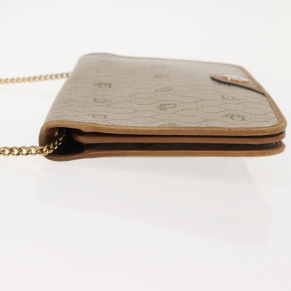 Christian Dior Vintage Honeycomb chain Canvas, BEIGE, CANVAS, Shoulder bag