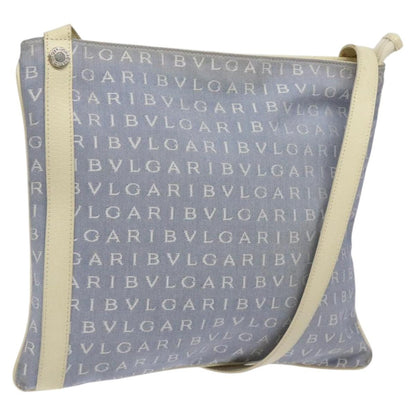 Bvlgari B.Zero1 Logomania Bag Canvas with Leather, BLUE, NYLON, Shoulder bag