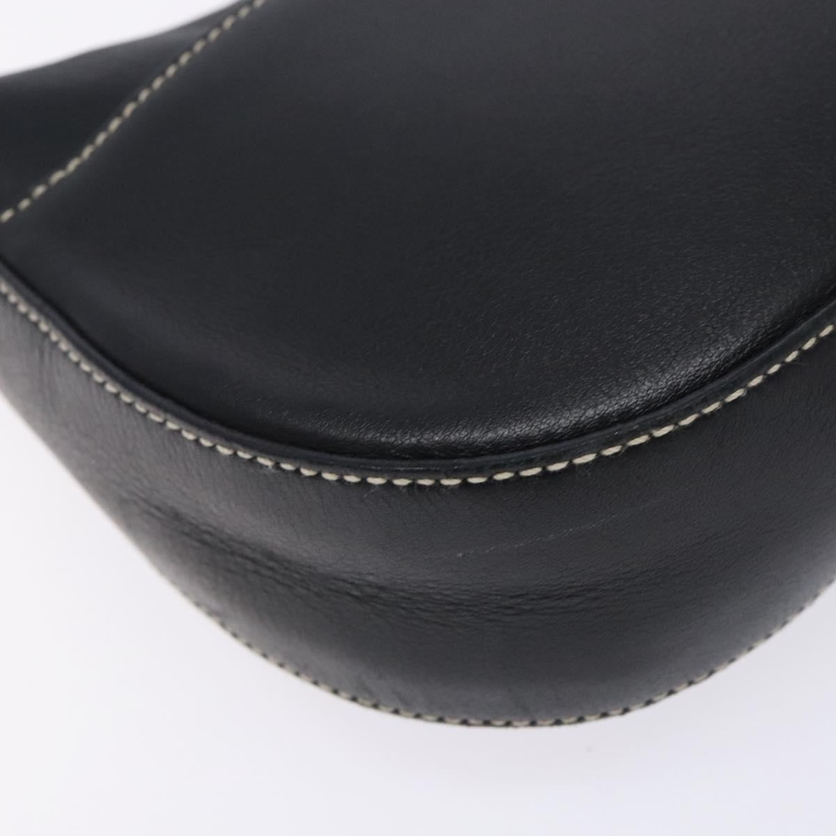 Salvatore Ferragamo Gancini Shoulder Bag Leather, BLACK, LEATHER, Shoulder bag