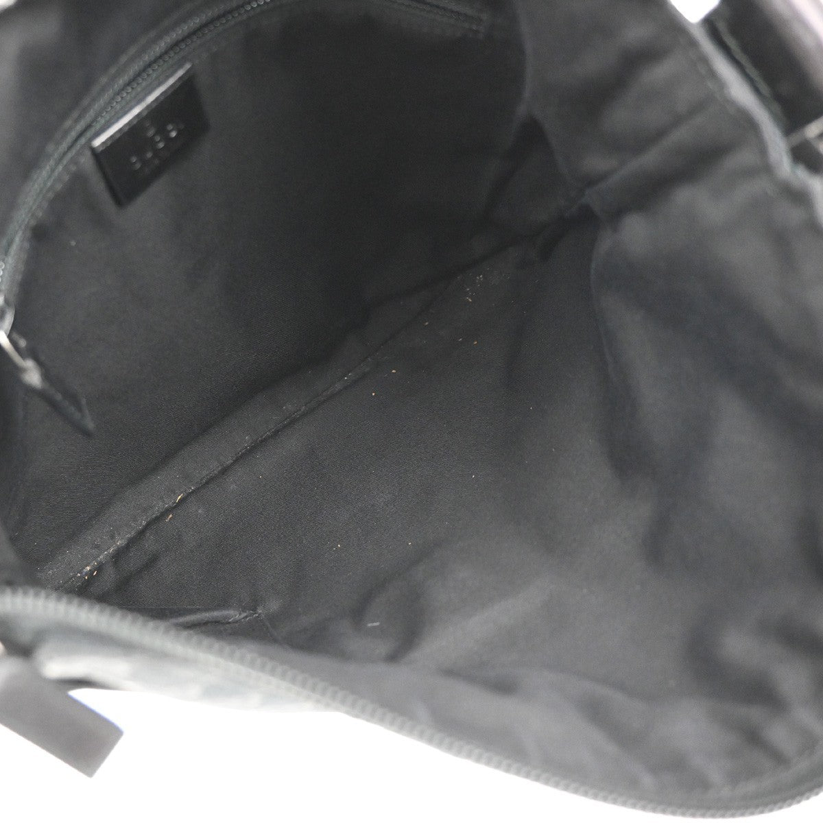 Gucci Zip Messenger Bag GG Canvas with Perforated Leather, BLACK, CANVAS, Shoulder bag