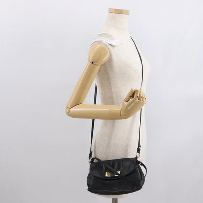 Chloe Lily Shoulder bag Leather, BLACK, LEATHER, Shoulder bag