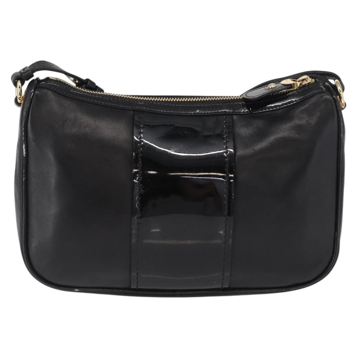 Salvatore Ferragamo Vala Shoulder Bag Leather, BLACK, LEATHER, Shoulder bag
