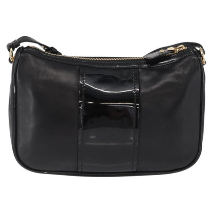 Salvatore Ferragamo Vala Shoulder Bag Leather, BLACK, LEATHER, Shoulder bag