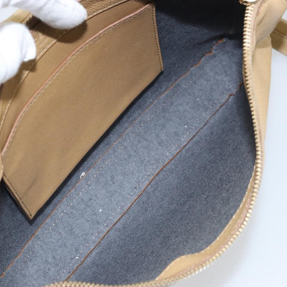Celine Vintage Shoulder Bag Leather, BEIGE, LEATHER, Shoulder bag