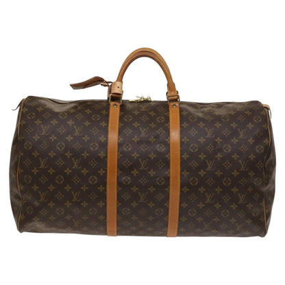 Louis Vuitton Keepall Bag Monogram Canvas, BROWN, CANVAS, Travel bag