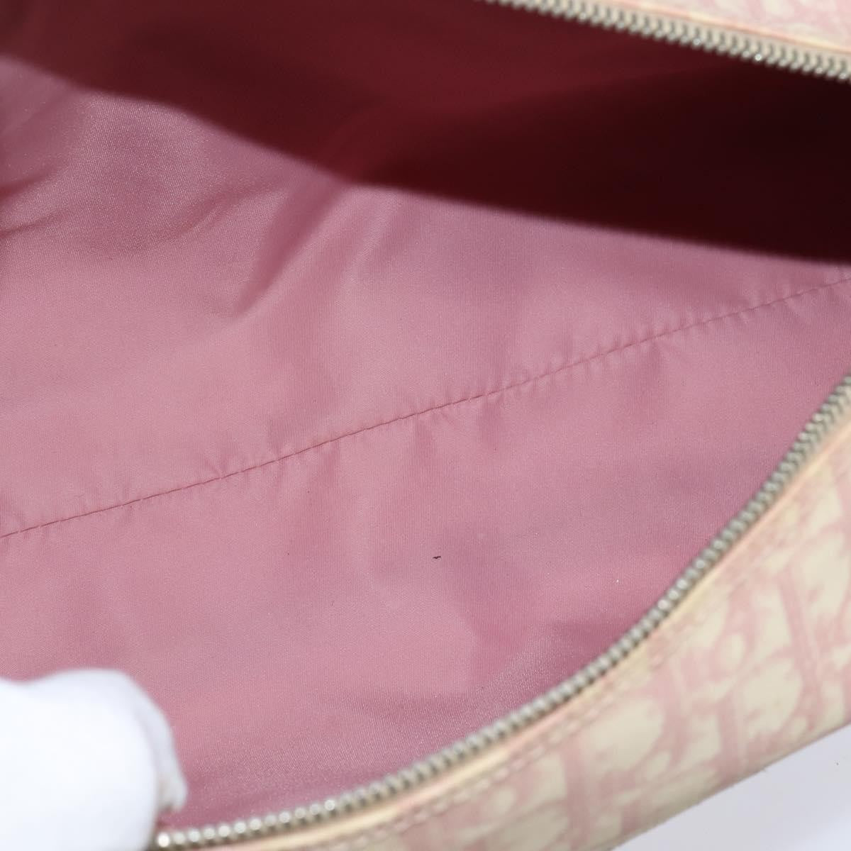 Christian Dior Vintage Trotter Boston Bag Diorissimo Coated Canvas, PINK, PVC, Handbag