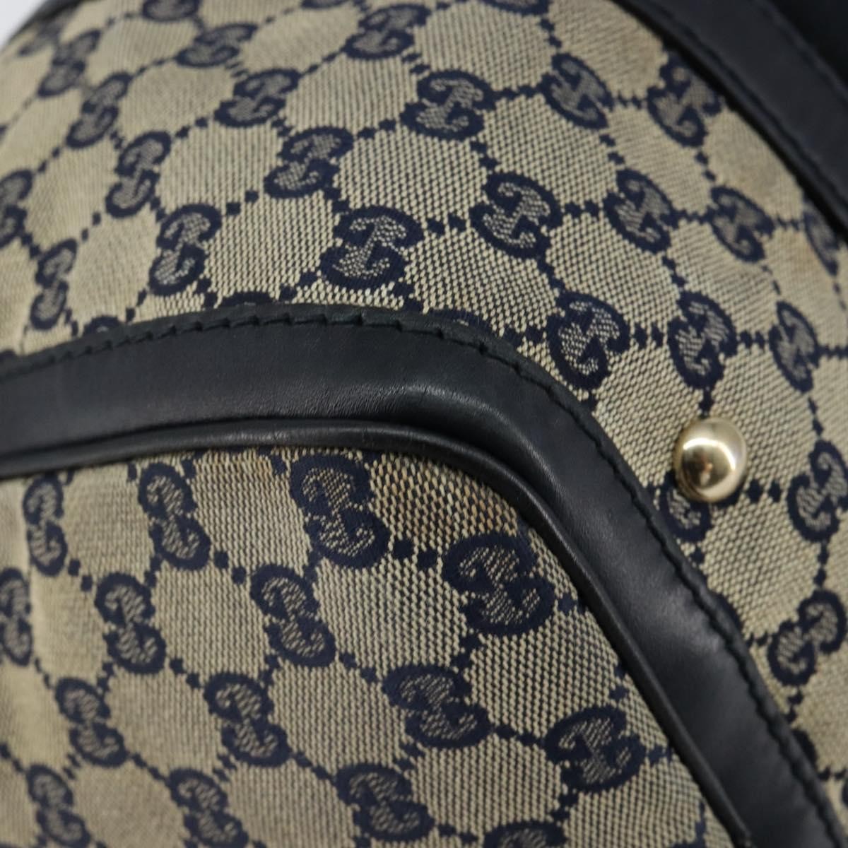 Gucci Vintage Web Boston Bag GG Canvas, NAVY, CANVAS, Travel bag