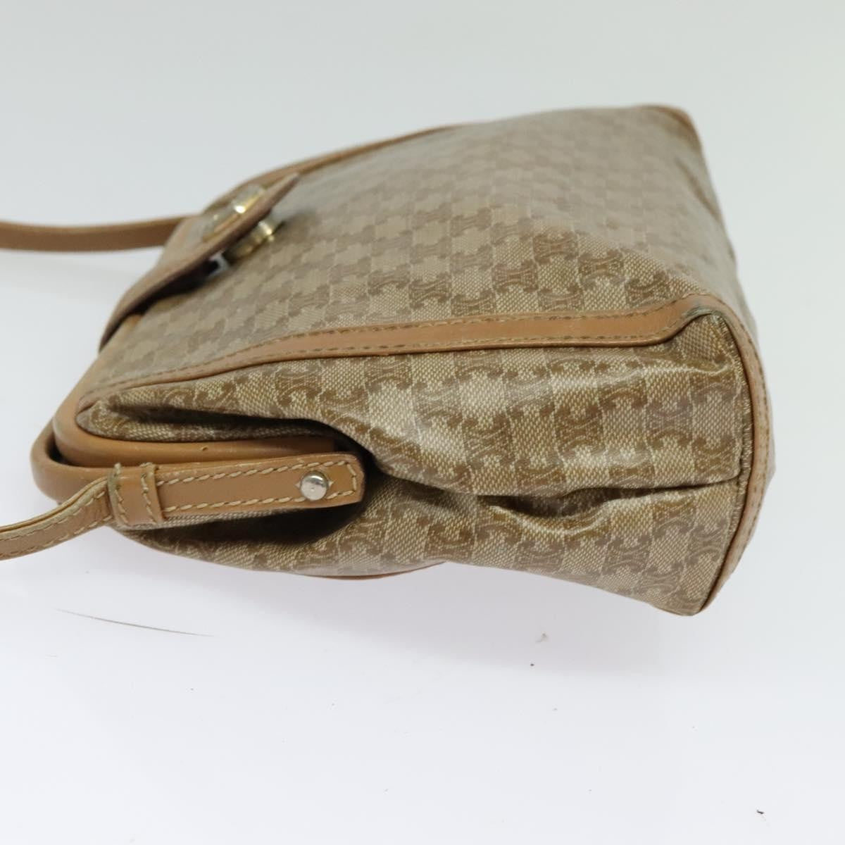 Celine Macadam Shoulder Bag PVC Leather, BEIGE, PVC, Shoulder bag