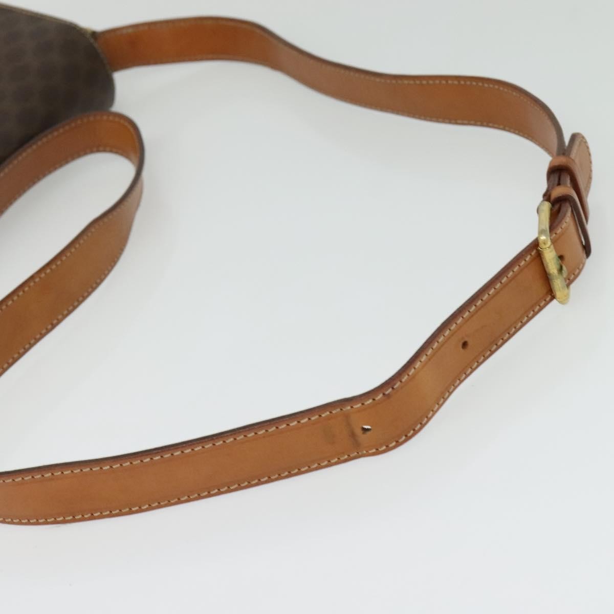 Celine Macadam Shoulder Bag PVC Leather, BROWN, CANVAS, Shoulder bag