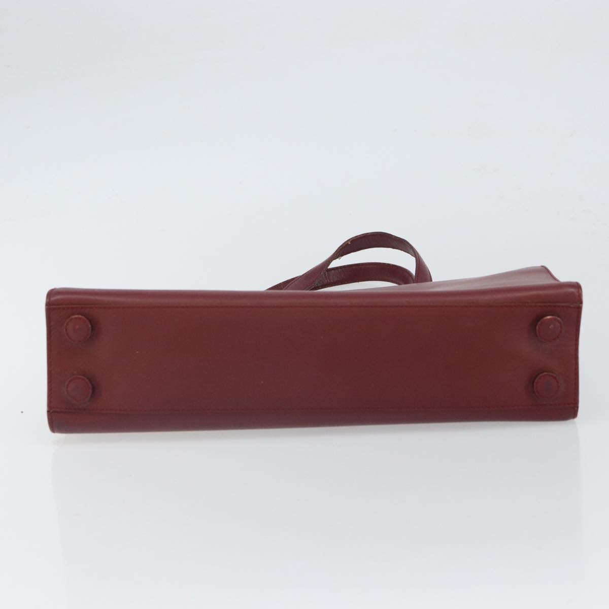 Prada Vintage Handbag Leather, BURGUNDY, LEATHER, Handbag