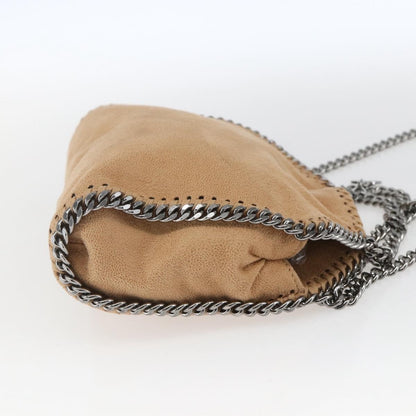 Stella McCartney Falabella Fold Over Crossbody Bag Shaggy Deer, BEIGE, POLYESTER, Shoulder bag