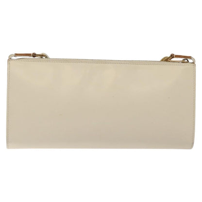 Salvatore Ferragamo Gancini Shoulder Bag Leather, BEIGE, LEATHER, Shoulder bag