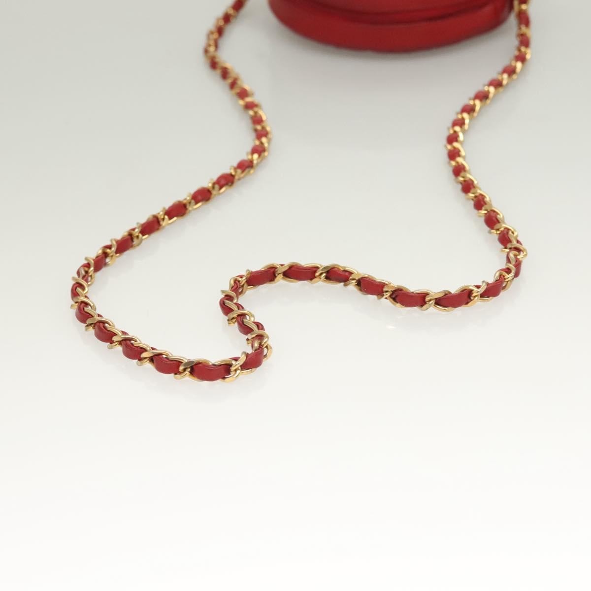 Chanel Vintage Round Tassel Crossbody Bag Quilted Lambskin, RED, LEATHER, Shoulder bag