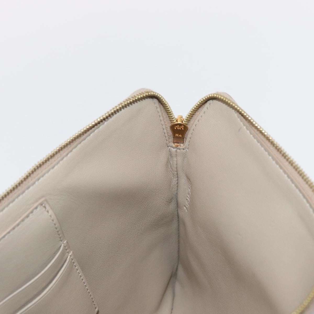 Celine Solo Pouch Leather, BEIGE, LEATHER, Clutche & pouche
