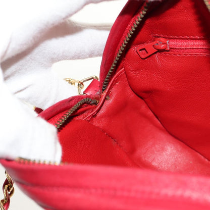Chanel Vintage Oval CC Tassel Crossbody Bag Leather, RED, LEATHER, Shoulder bag
