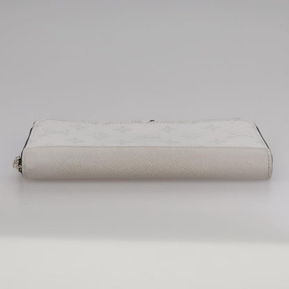 Louis Vuitton Zippy wallet vertical Taiga leather, WHITE, LEATHER, Wallets