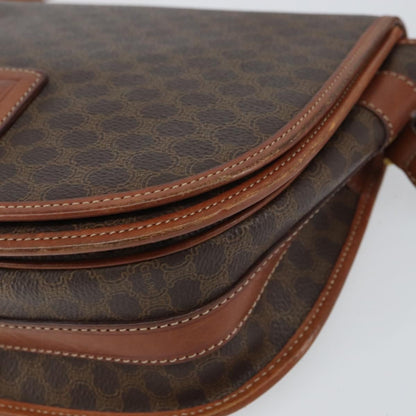 Celine Macadam Shoulder Bag PVC Leather, BROWN, PVC, Shoulder bag